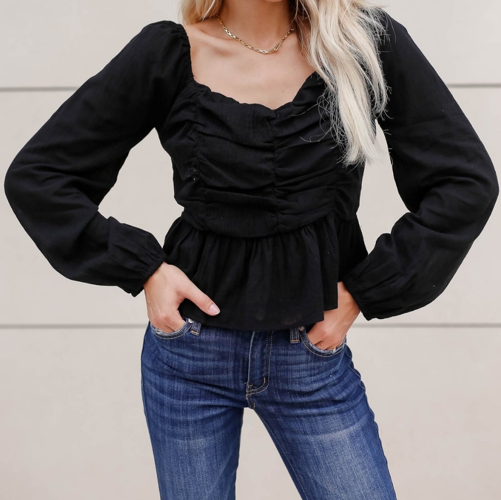 Belle of the Ball Blouse (Black)